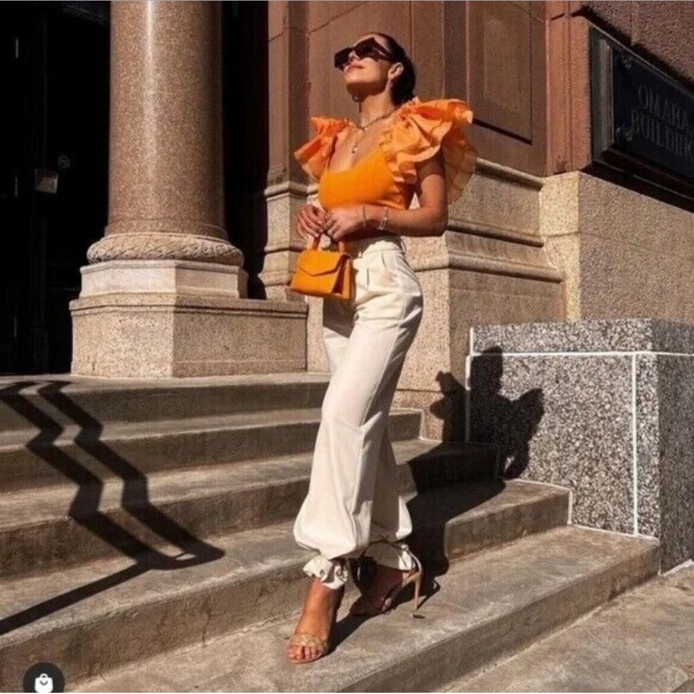 ZARA tulle organza crop top size S - Picture 6 of 10